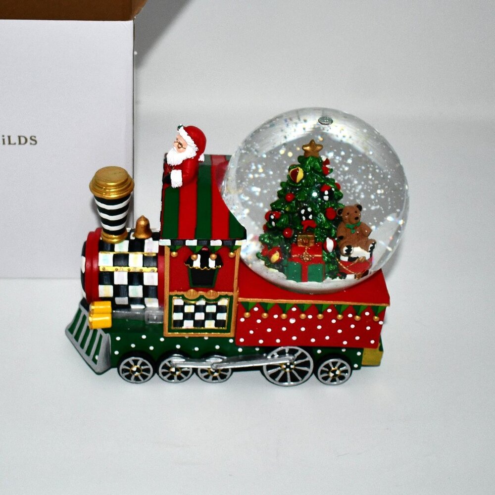 Mckenzie Childs Toyland Train Snow Globe #: 31600-1215 NIB Details:  Resin and g